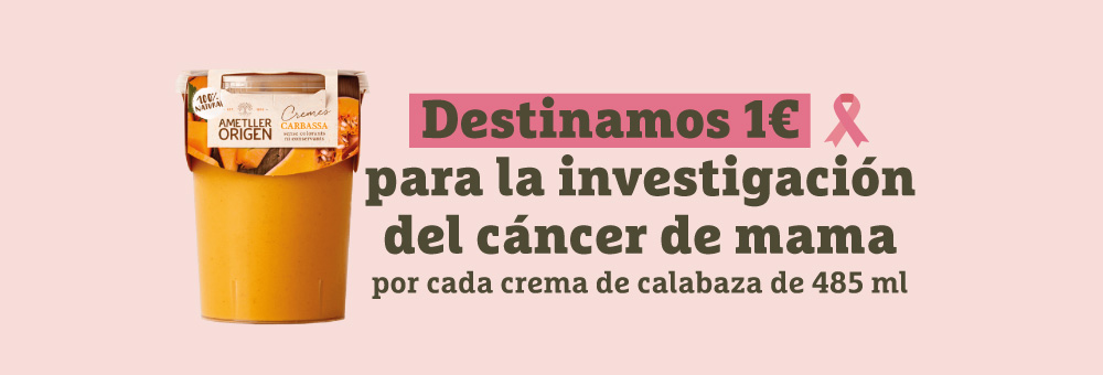 Compra la crema de calabaza solidaria y ayuda en la lucha contra el cáncer de mama