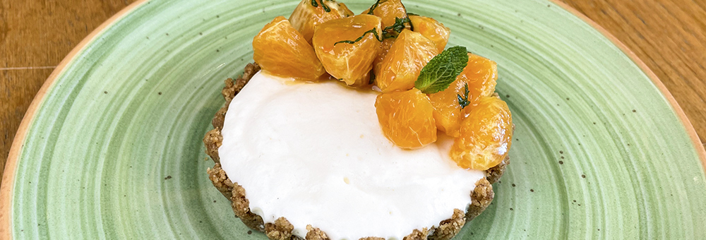 ¡Tartaleta de mandarina con chispa!