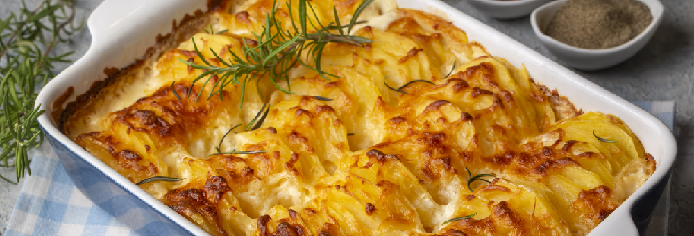 Patates graten amb parmesà, una recepta plena d’energia